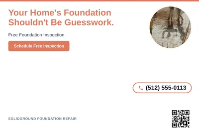Clean Photo · Circle Photo Accent: Your Home's Foundation Shouldn't Be Guesswork.