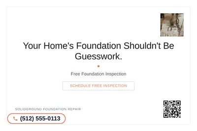 Minimal White · Card Inset: Your Home's Foundation Shouldn't Be Guesswork.