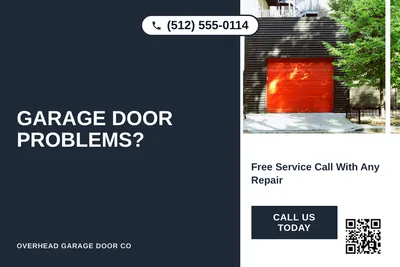 Bold Color Block · Vertical Split: Garage Door Problems?