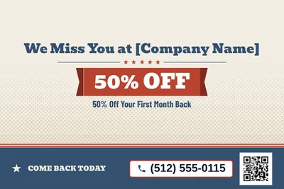 Vintage Americana · Big Offer: We Miss You at [Company Name]