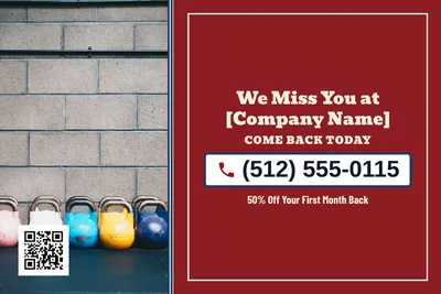 Vintage Americana · Phone Billboard: We Miss You at [Company Name]