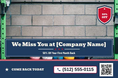 Vintage Americana · Photo Hero: We Miss You at [Company Name]