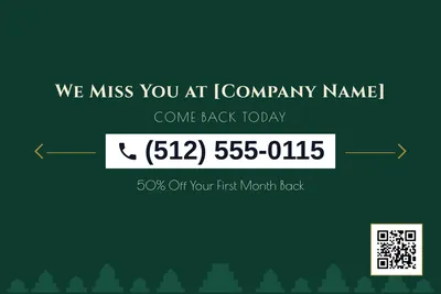 Art deco · Phone Billboard: We Miss You at [Company Name]