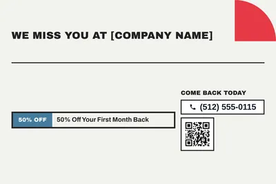 Bauhaus · Coupon: We Miss You at [Company Name]