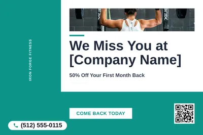 Bold Color Block · L-Shape Block: We Miss You at [Company Name]