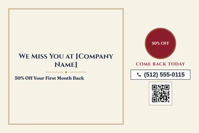 Classic · Checklist: We Miss You at [Company Name]