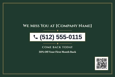 Classic · Phone Billboard: We Miss You at [Company Name]