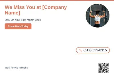 Clean Photo · Circle Photo Accent: We Miss You at [Company Name]