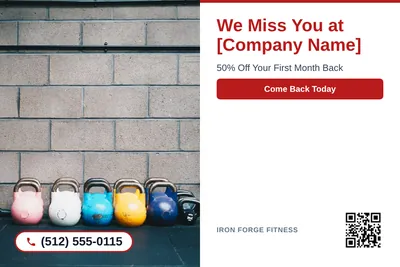 Clean Photo · Photo Left, Text Right: We Miss You at [Company Name]