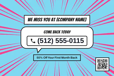Comic pop · Phone Billboard: We Miss You at [Company Name]