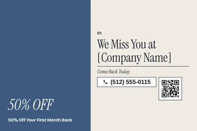 Contemporary · Big Offer: We Miss You at [Company Name]
