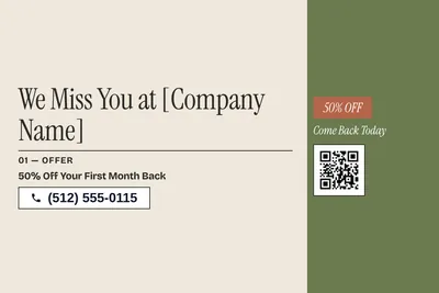 Contemporary · Checklist: We Miss You at [Company Name]