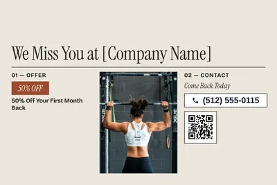 Contemporary · Photo Frame: We Miss You at [Company Name]