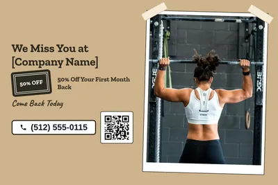 Kraft and stamp · Split: We Miss You at [Company Name]