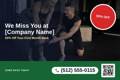 Local Offer · Photo Overlay: We Miss You at [Company Name]