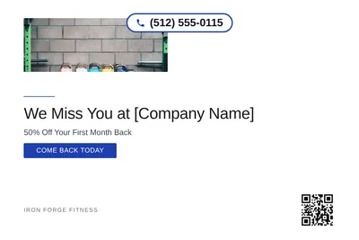 Minimal White · Bottom Heavy: We Miss You at [Company Name]
