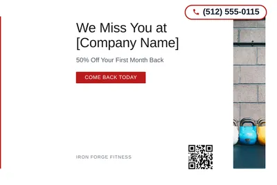Minimal White · Left-Aligned Editorial: We Miss You at [Company Name]