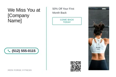 Minimal White · Split Vertical: We Miss You at [Company Name]