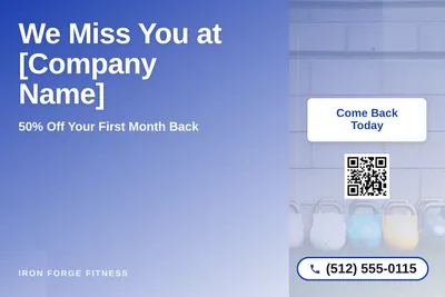 Modern Gradient · Asymmetric Blocks: We Miss You at [Company Name]