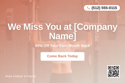Modern Gradient · Centered Stack: We Miss You at [Company Name]