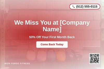Modern Gradient · Radial Burst: We Miss You at [Company Name]