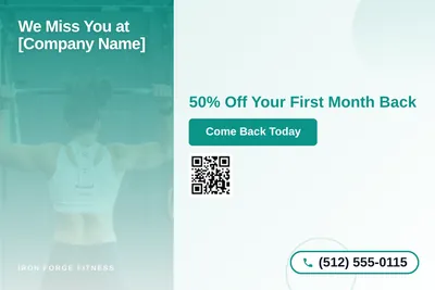 Modern Gradient · Side Stripe: We Miss You at [Company Name]