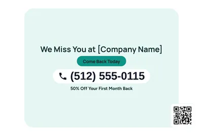 Modern · Phone Billboard: We Miss You at [Company Name]