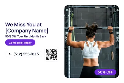 Modern · Split: We Miss You at [Company Name]