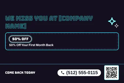 Neon night · Checklist: We Miss You at [Company Name]