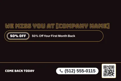 Neon night · Offer Menu: We Miss You at [Company Name]