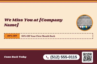 Retro 70s · Coupon: We Miss You at [Company Name]
