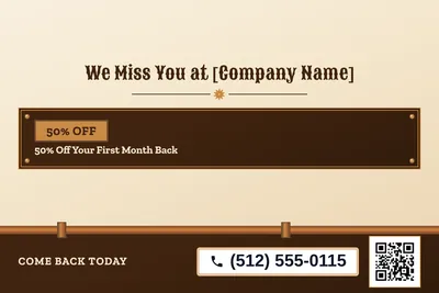 Steampunk · Offer Menu: We Miss You at [Company Name]