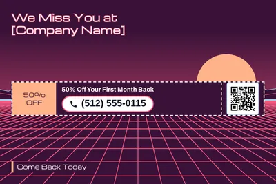 Synthwave · Coupon: We Miss You at [Company Name]