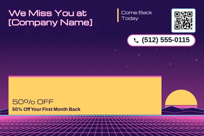 Synthwave · Offer Menu: We Miss You at [Company Name]