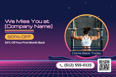 Synthwave · Photo Frame: We Miss You at [Company Name]