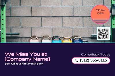 Synthwave · Photo Hero: We Miss You at [Company Name]