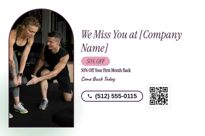 Soft watercolour · Checklist: We Miss You at [Company Name]