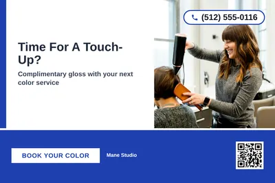 Bold Color Block · Bottom Bar: Time For A Touch-Up?