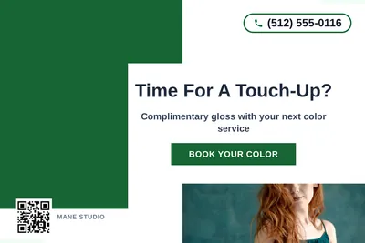 Bold Color Block · Corner Accent: Time For A Touch-Up?