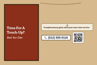Kraft and stamp · Offer Menu: Time For A Touch-Up?