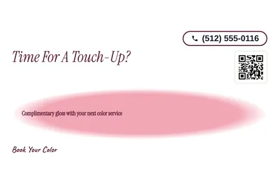 Soft watercolour · Offer Menu: Time For A Touch-Up?