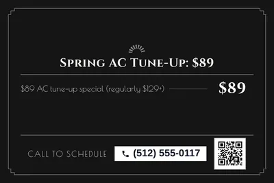 Art deco · Offer Menu: Spring AC Tune-Up: $89