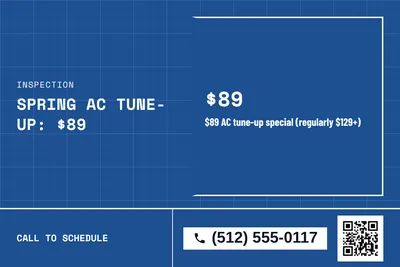 Blueprint · Checklist: Spring AC Tune-Up: $89