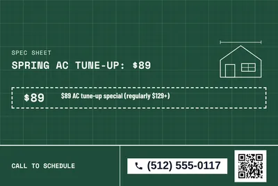 Blueprint · Coupon: Spring AC Tune-Up: $89