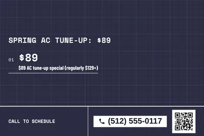 Blueprint · Offer Menu: Spring AC Tune-Up: $89