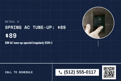 Blueprint · Photo Frame: Spring AC Tune-Up: $89