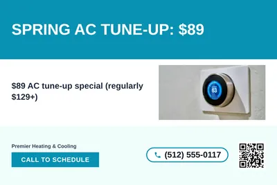 Bold Color Block · Horizontal Bands: Spring AC Tune-Up: $89