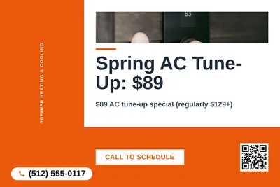 Bold Color Block · L-Shape Block: Spring AC Tune-Up: $89