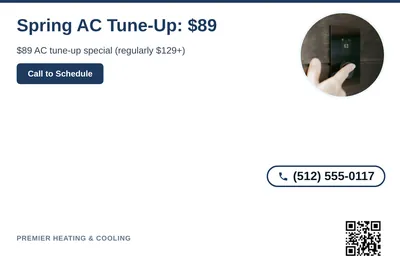 Clean Photo · Circle Photo Accent: Spring AC Tune-Up: $89