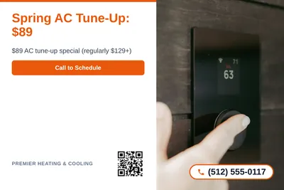 Clean Photo · Text Left, Photo Right: Spring AC Tune-Up: $89